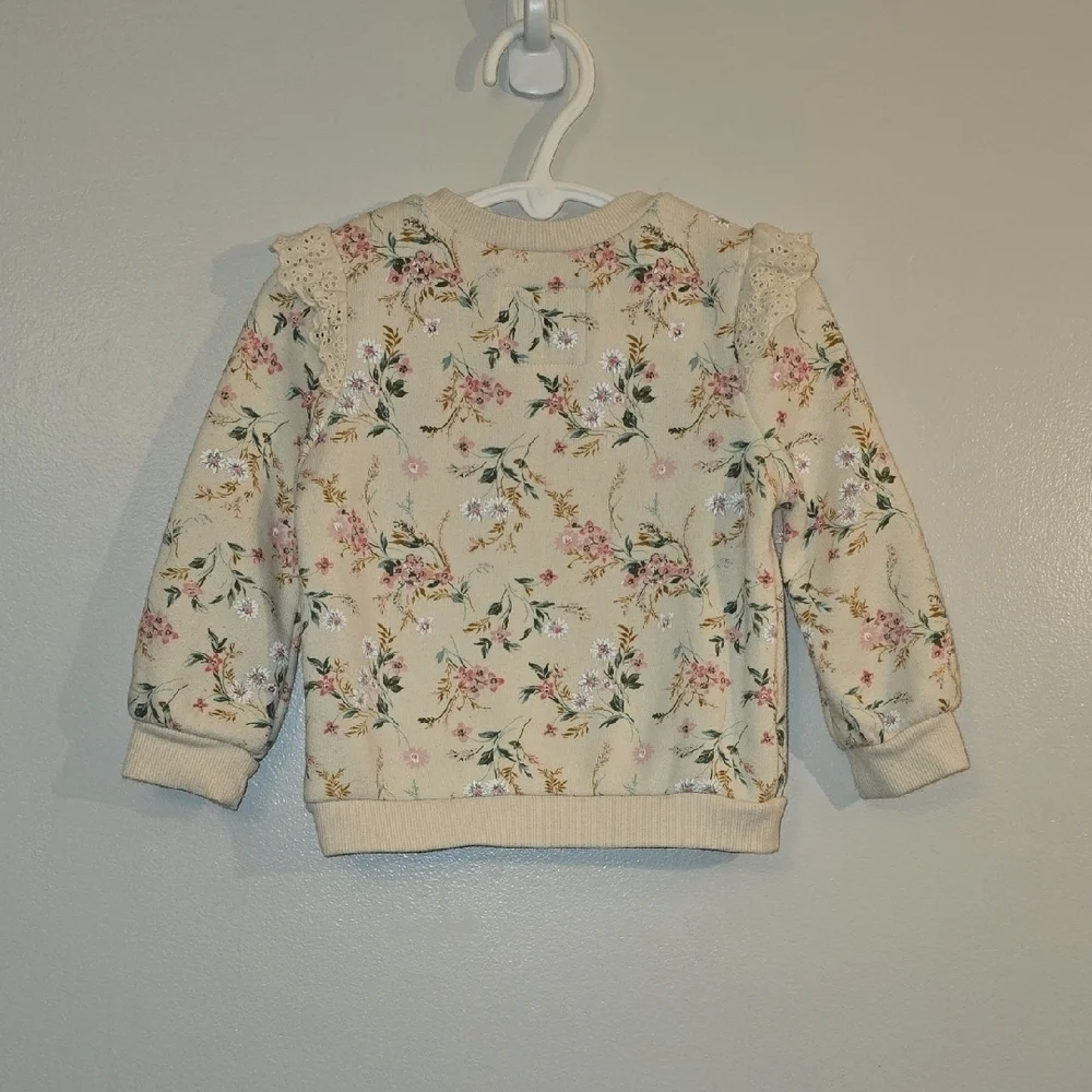 OshKosh B'gosh Floral Cream Sweatshirt LOT P